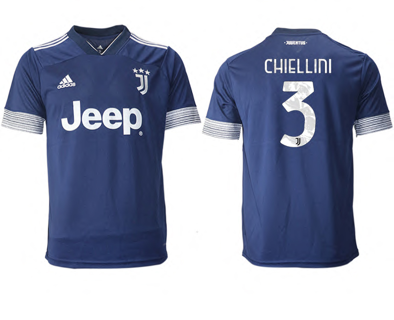 Men 2020-2021 club Juventus away aaa version #3 blue Soccer Jerseys